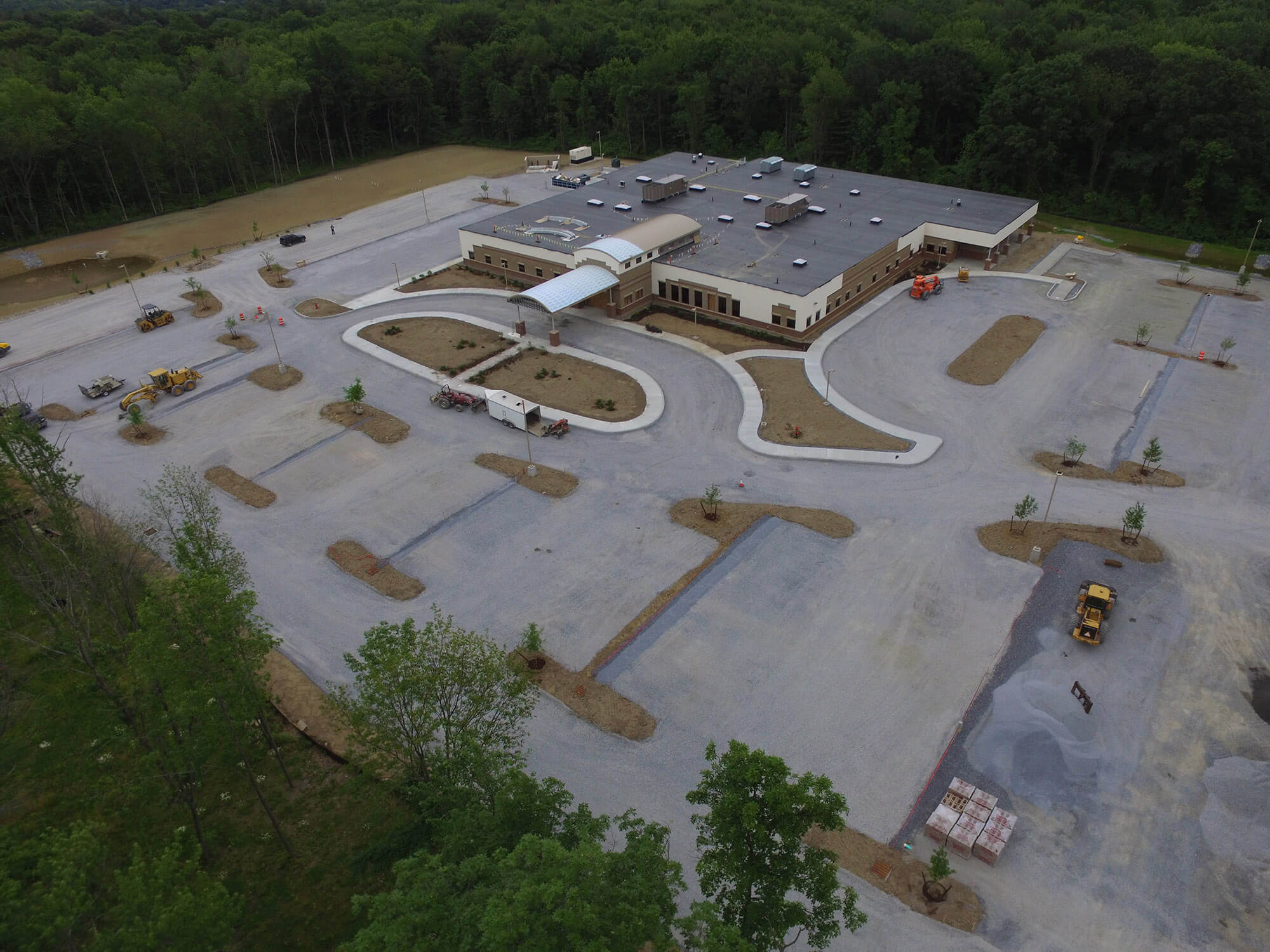 site work division - overview of parking lot